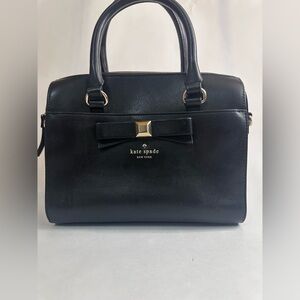 Kate Spade Bow Black Leather Satchel